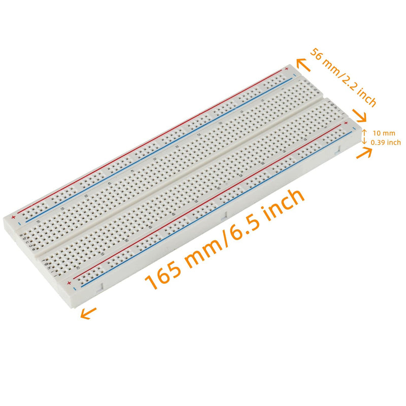 Breadboard Dupont Wires Kit - 830 Points Breadboard, 400 Points Breadboard, 21 cm Female-Male Jump Wire Cable for Arduino