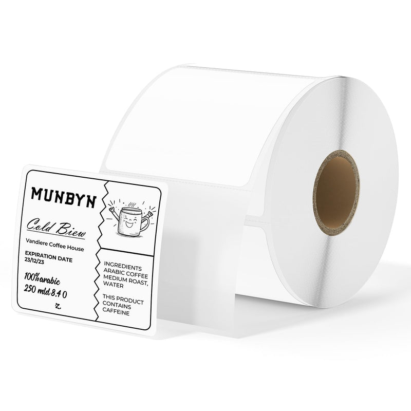2 Inch Circle Color Thermal Sticker Labels+2"x2" Square Thermal Labels