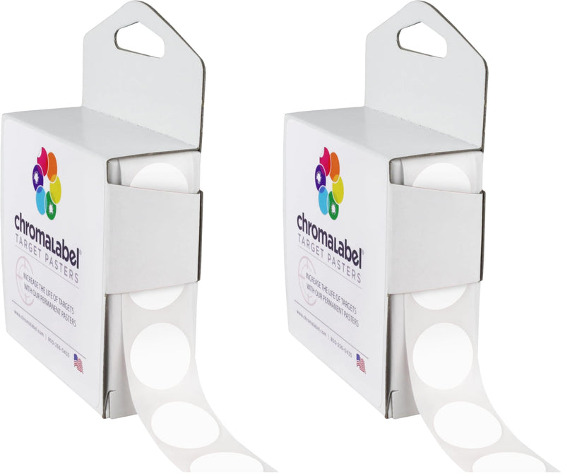 ChromaLabel 3/4 Inch Circle Labels, Permanent Round Dot Stickers, Ideal Sticky Dots for Color Coding - 1000 Dot Labels per Dispenser Box, White Stickers (Pack of 2) 3/4" Diameter (Pack of 2)