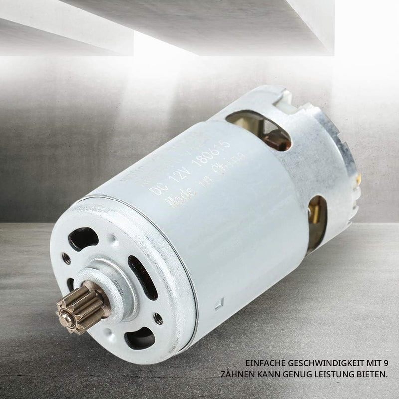 9 Teeth Gear DC Motor, 12 V 90 W Industrial DC Motor with One Speed for Drill