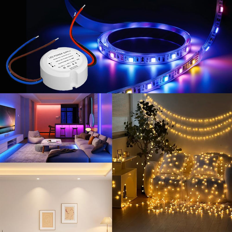 LED Transformer 12 V 36 W 3 A, Transformer 230 V to 12 V, LED Power Supply Driver Power Supply, Mini Power Supply 12 V, Mini Ultra Thin IP66 Driver for Lamps