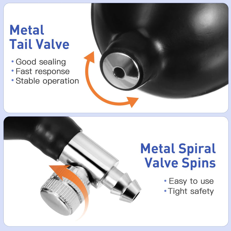 [Australia - AusPower] - Warmhm Bellows with valve, small pump ball for blood pressure measurement, high-quality manual inflation lamp for precise blood pressure controls and reliable use 