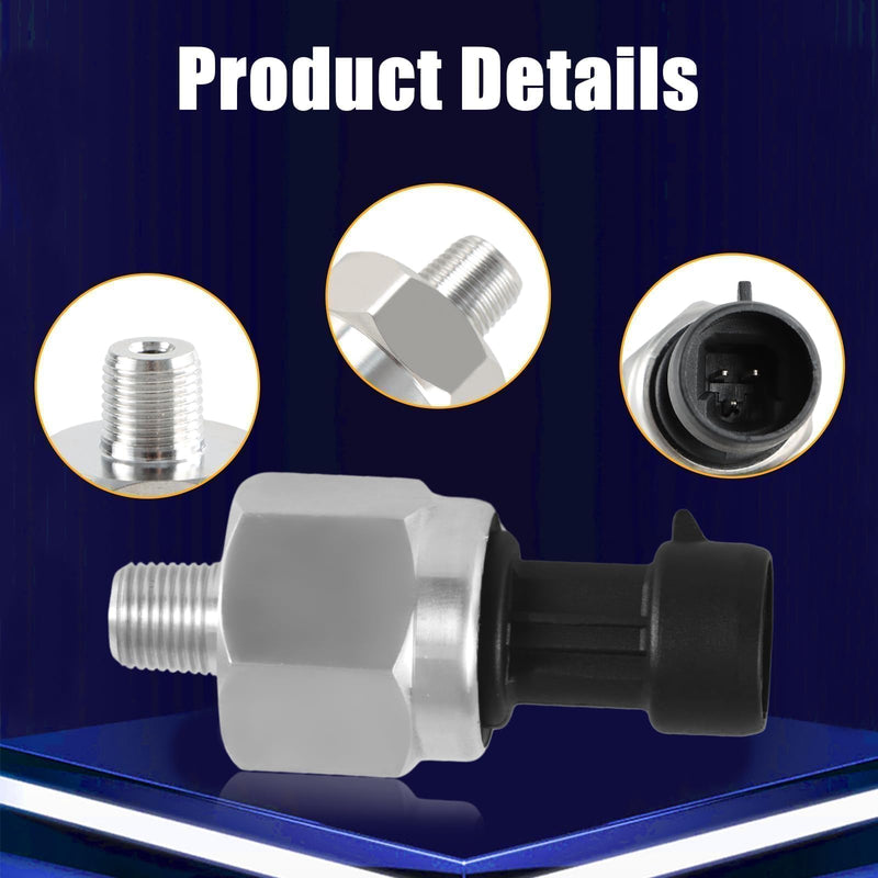 [Australia - AusPower] - FUSCH 1600 PSI Pressure Transducer Sensor with Connector Harness, 1/8"NPT Thread Stainless Steel Pressure Transmitter for Oil Fuel Water Air 