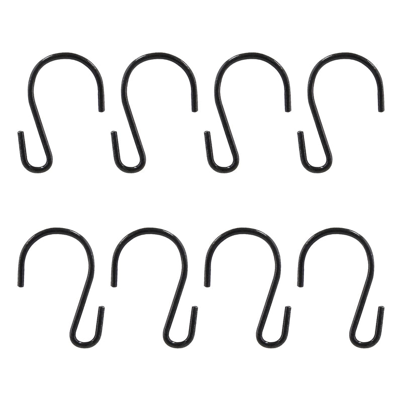 [Australia - AusPower] - 40Pcs 1 Inch S Hooks Small S Shaped Hooks Mini S Hooks Connectors Christmas Ornament Hooks for Hanging Jewelry, DIY, Crafts, Key (Black) 1 Inch, 40 Pcs 