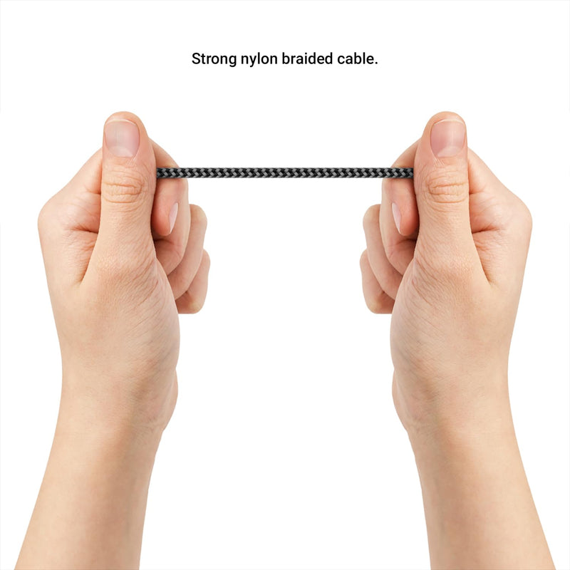 deleyCON 0.30 m USB-C to Micro USB Cable Adapter - Black | Short 30 cm, charging cable and data cable for mobile phone, smartphone, tablet, camera, charger, notebook, etc. 0.3 M