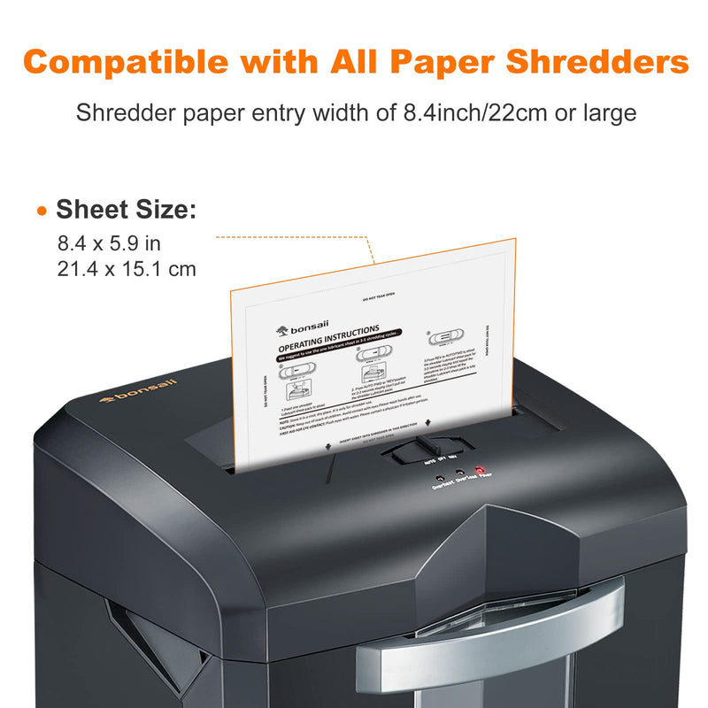 [Australia - AusPower] - Bonsaii Paper Shredder Lubricant Sheets, 24-Pack (8.4 x 5.9 inch/Piece) 24 PACK 