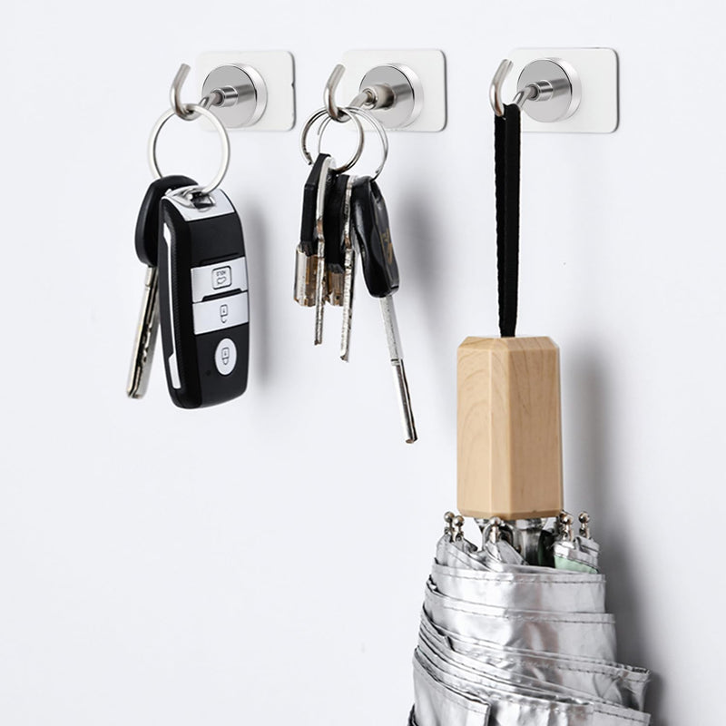 [Australia - AusPower] - TRYMAG Magnetic Hooks Heavy Duty, 28Lbs Super Strong Magnet Hooks for Hanging, Neodymium Earth Magnets with Hook for Refrigerators and Cruise Cabin, Grill, Workplace-25pcs 25PCS Silver-28LBS 