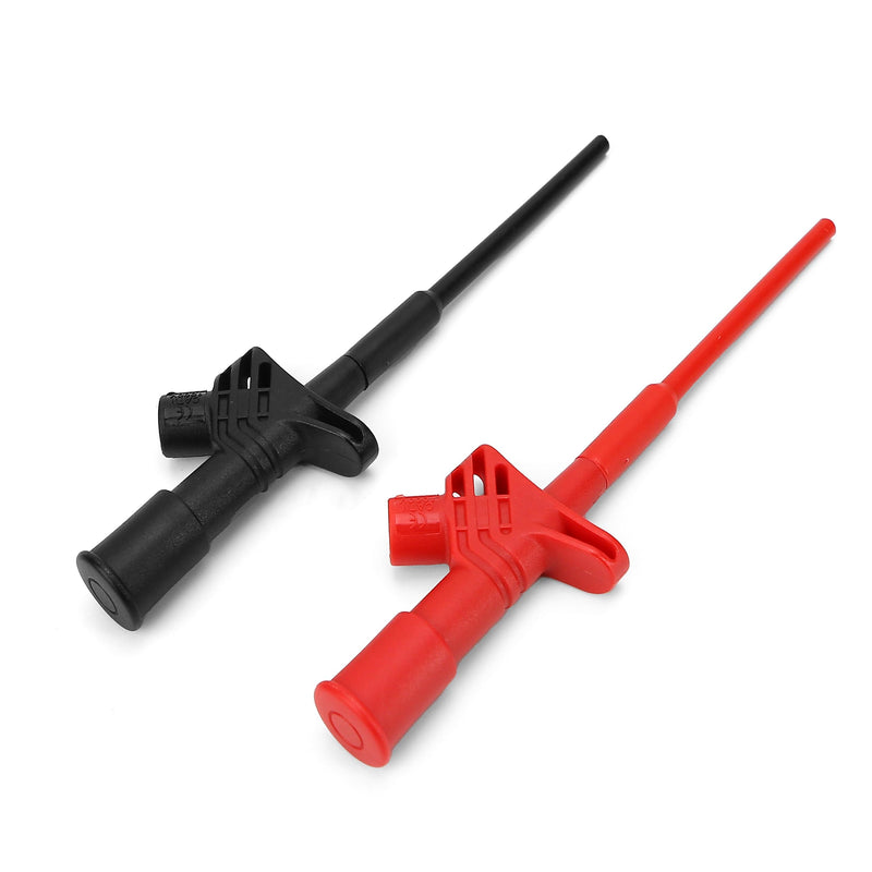 [Australia - AusPower] - 2Pcs P5004 Test Hook Clip, Professional High Voltage Flexible IC Test Grabbers Probe Jumper Insulated Quick for Electronic Testing Electronic Experiment Used in Instrument and Meter 