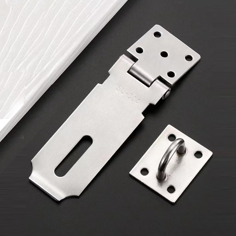 [Australia - AusPower] - 2Pcs Door Hasp Latch Lock,5 Inch 304 Stainless Steel Packlock Clasp Hasp Lock Latch with Screws for Cabinets, Closets 