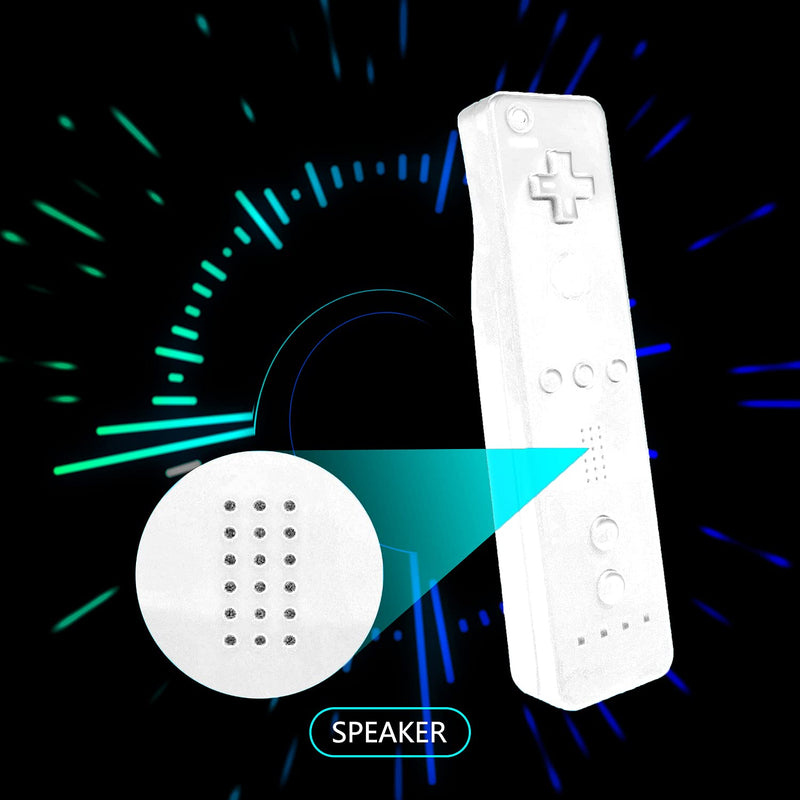 [Australia - AusPower] - Wii Remote and Nunchuck Controller, Wireless Controllers Compatible with Wii/Wii U with Silicone Case and Wrist Strap (White) White and White 