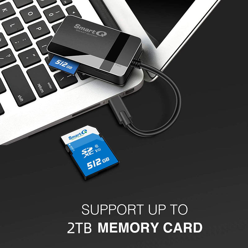 [Australia - AusPower] - C368 USB 3.0 SD Card Reader, Plug N Play, Apple and Windows Compatible, Powered by USB, Supports CF/SD/SDHC/SCXC/MMC/MMC Micro/RS MMC/Mini SD/Micro SD/MS Duo/MS Pro/MS Pro (Pro Duo C, Black) Pro Duo C 
