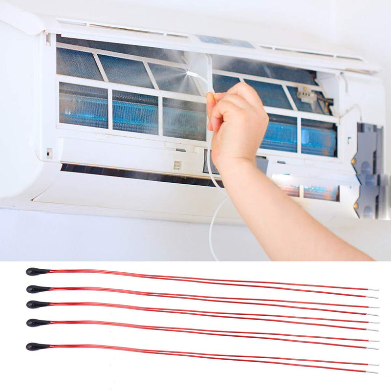 [Australia - AusPower] - 10 Pieces High Sensitivity NTC Thermistor Kit MF52B Enamelled Wire Temperature Sensors with 60 mm Wire Assortment Kit for Temperature Detection and Control (10K) 10K 