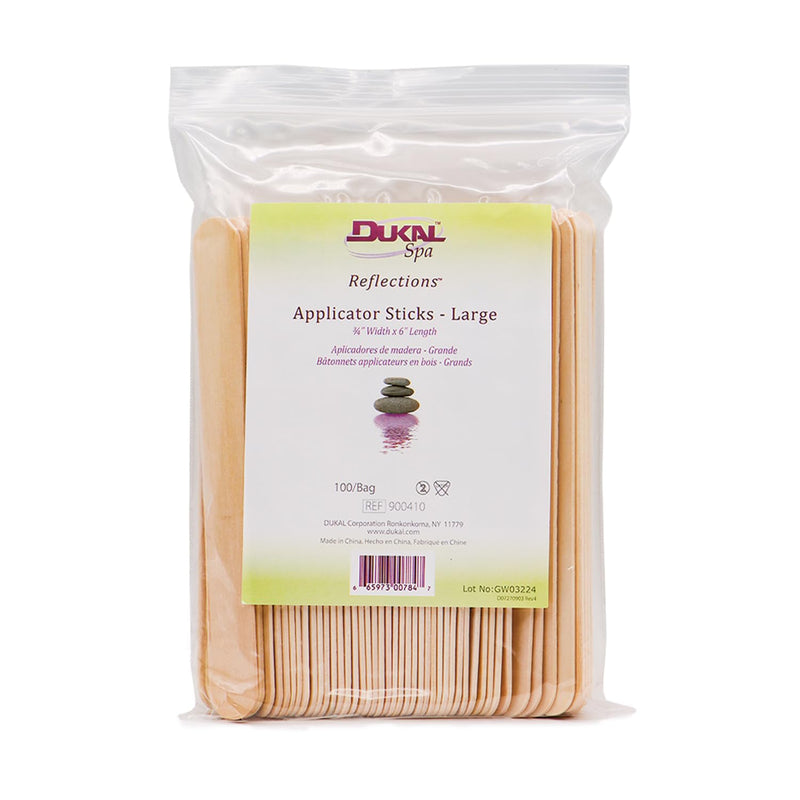 [Australia - AusPower] - DUKAL Reflections Wax-Body Treatment Applicator Sticks (3/4"Width x 6"Length) - 100 count 