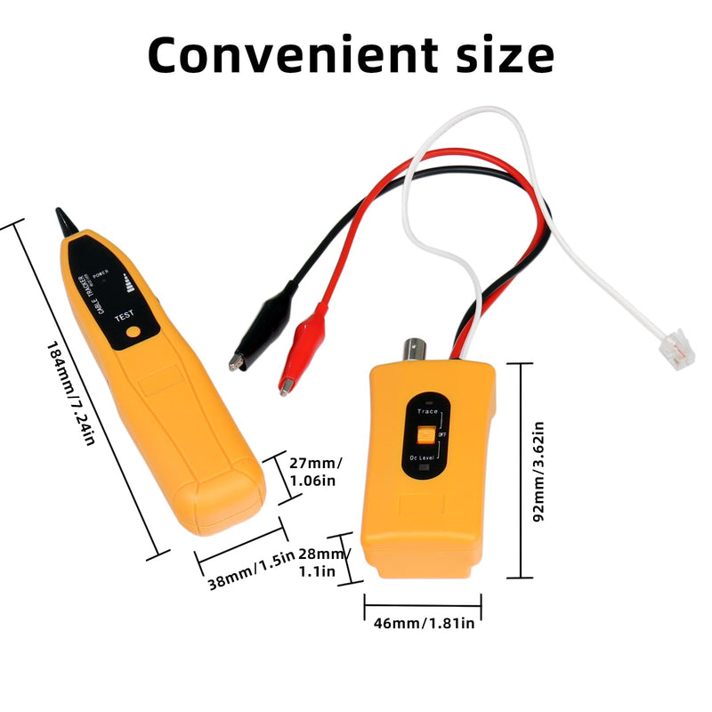 [Australia - AusPower] - Cable Tracker coaxial Wire Tracer Finder Tone Generator and Probe Tools Kit Continuity Tester Detector for Ethernet, Telephone, Speaker, Coax, Video, and Data Cables,RJ11,RJ12 