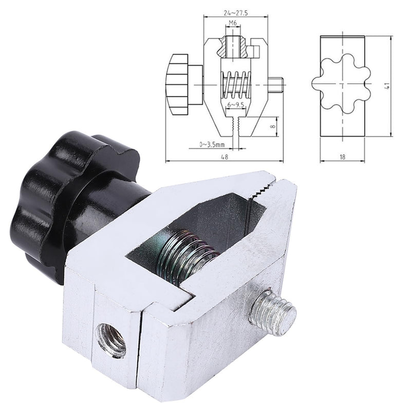 SJJ-01 Push-Pull Force Fixing, 500N High Load Capacity Stainless Steel Claw Clamp Thrust Tension Meter Clamp for Traction Tester