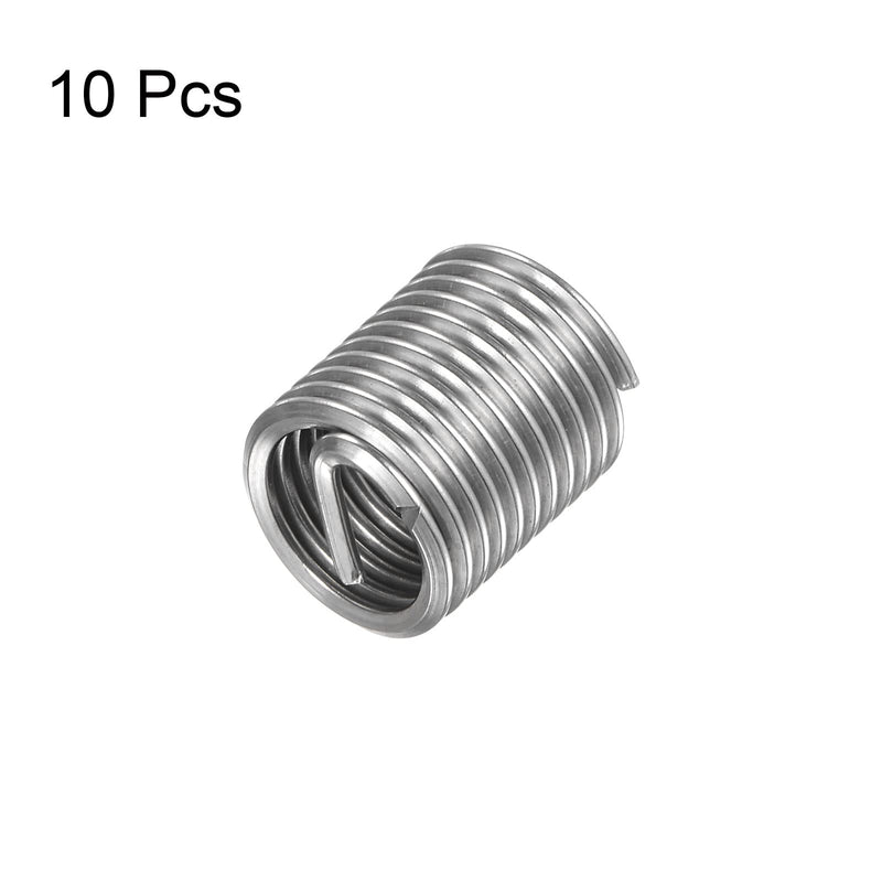 [Australia - AusPower] - 10pcs Wire Thread Inserts M10 x 1.5 2D 304 Stainless Steel Helical Coiled Wire Threaded Sleeve 