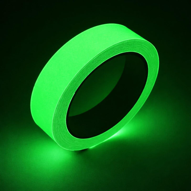 Glow in the Dark Tape 30 FT x 1 Inch, High Bright Luminous Tape for Safety and Decoration, Photoluminescent Glow Tape for Stair Edge, Halloween, Party Decorations, Green 1 Inch x 30 FT