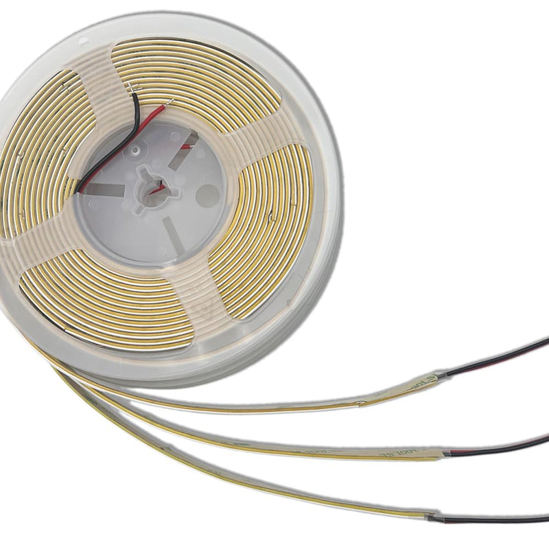 DC24V 3mm Thick Side-Emitting 8MM PCB COB LED Strip Light Flexible UHB Tape 480LEDs/M Flexible High Brightness Lights Side Illuminated Lamp 3000K/ 4000K/6000K (Natural Light 4000K) Natural Light 4000K