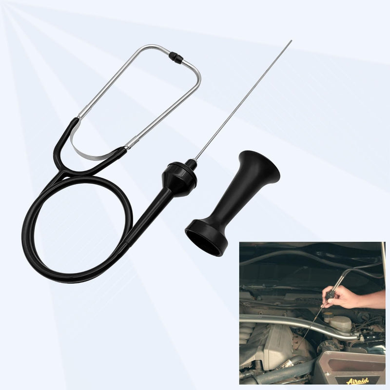 ZKTOOL Car Noise Tester Diagnostic Stethoscope Kit | Professional mechanic hearing tester diagnostic kit for abnormal car noise during vehicle repair. black