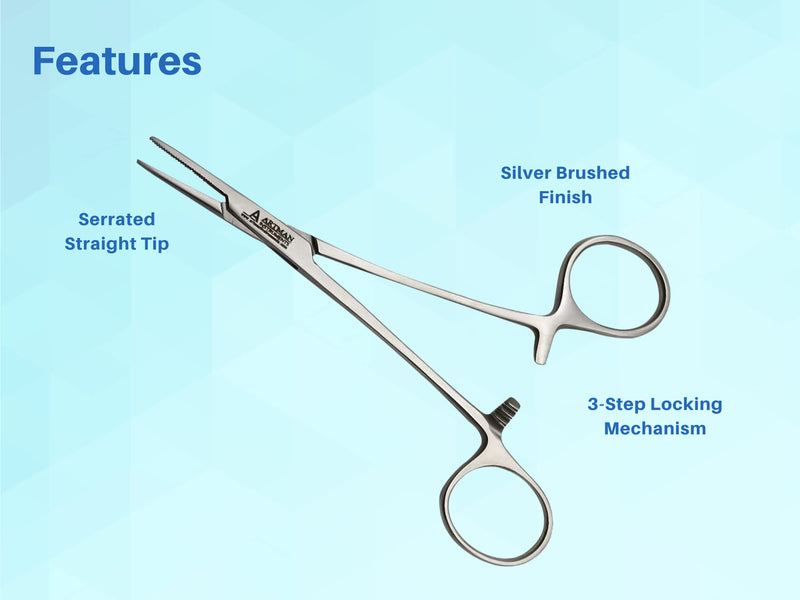 [Australia - AusPower] - Artery Forceps Straight 5 inches Mosquito Orthodontic Dental Surgical hemostat by Wise LINKERS 