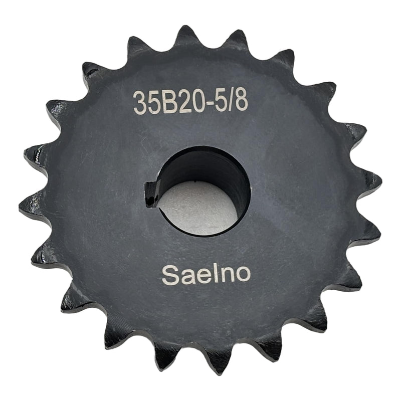 [Australia - AusPower] - #35 Roller Chain Sprocket Type B 5/8 inch Bore 20 Tooth, Hardened Antirust 1045 Steel Drive Sprockets 35B20-5/8 