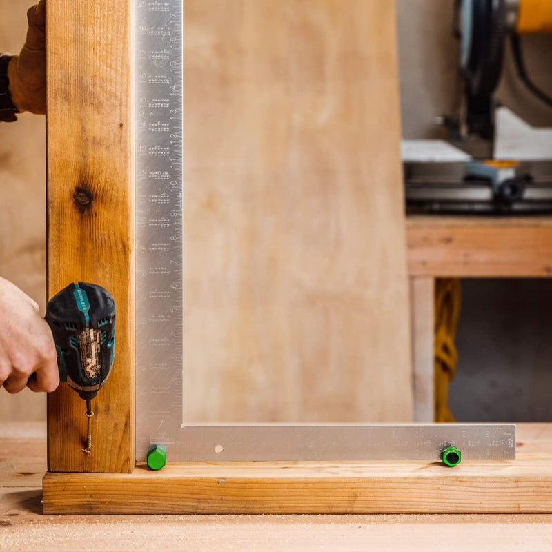 Tall Stair Gauges for Layout Framing Square Attachment Rip Guide Speed Square Jigs Made in USA (Green)
