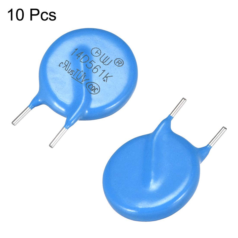 sourcing map Voltage Trailer Resistor AC 350V 14D561K L3.5 Radial Cable Varistors Pack of 10