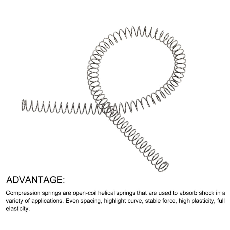 [Australia - AusPower] - Compression Springs (0.8x8mm OD,305mm Free Length) 304 Stainless Steel Extension Spring - for Shop Home Repairs, DIY Projects, Silver Tone 0.8x8mmx305mm 