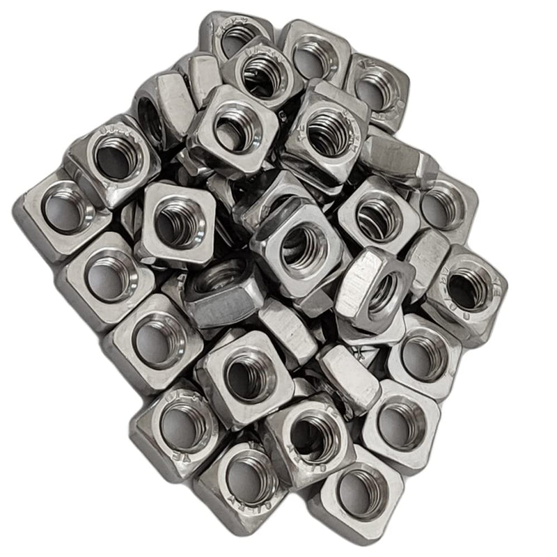 [Australia - AusPower] - M6 Square Nuts, Machine Screw Nuts, 304 Stainless Steel, Metric, 50Pcs M6 