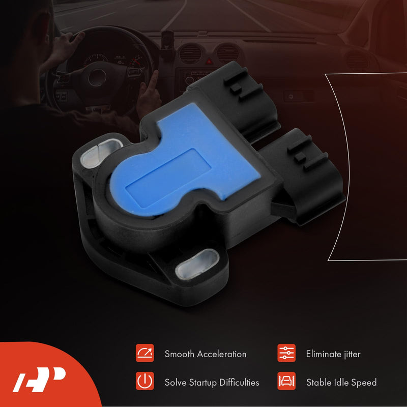 A-Premium TPS Throttle Position Sensor Compatible with Infiniti QX4 1997-2000 & Nissan Frontier 1999-2004 Pathfinder 1996-2000 Xterra 2000-2004, V6 3.3L SOHC, Replace# 22620-4P202, 226204P21A