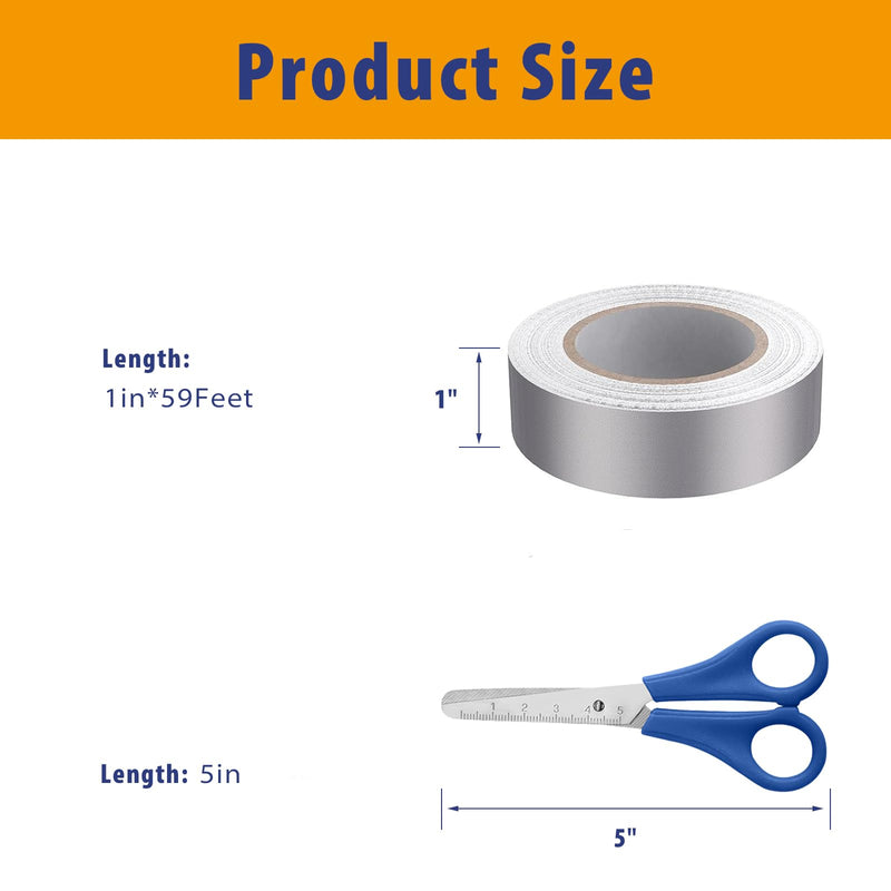 [Australia - AusPower] - Faraday Tape Double Conductive Cloth Tape, with Conductive Adhesive for, Grounding, EMI Shielding, Wire Harness, Cable Interference Blocking (1in x 59 Feet) 1in x 59 Feet 