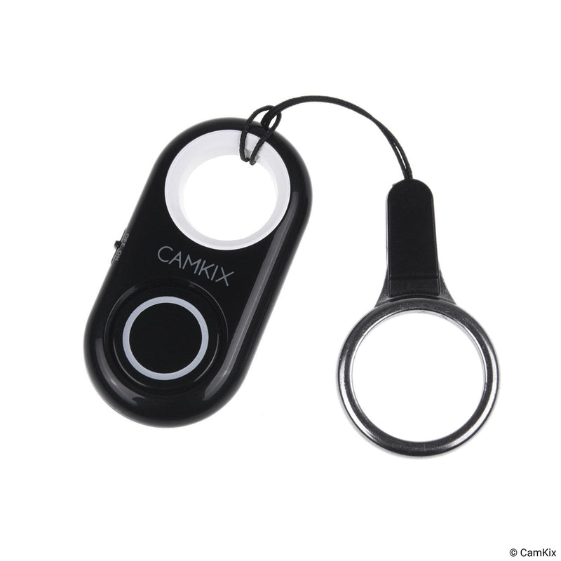 [Australia - AusPower] - Camera Shutter Remote Control with Bluetooth Wireless Technology - Works Flawlessly with iPhone/iPad and Android - Range: Up to 30 ft (10 m) - Compact Style - Take it with You Anywhere White 