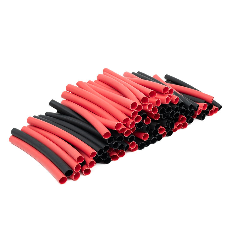 [Australia - AusPower] - 1/4" Heat Shrink Tubing - 3:1 Ratio Dual Wall Adhesive Lined, Marine Grade, Waterproof Insulation - Electrical Industrial Cable Wire Tube Wrap - 100PCS 1/4" Red + Black 