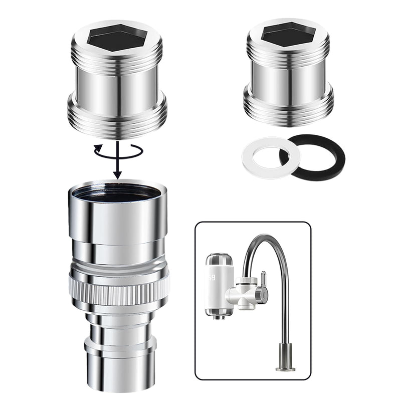 [Australia - AusPower] - Tap Adapter M20 to M22 - Thread Adapter for Male Thread M20 and M22, Ideal for Aerators and Sinks M20M22 
