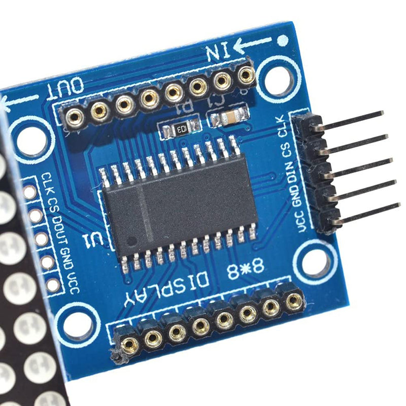8x32 Dot Matrix Single Green Light MCU Control LED Display Module for Arduino/MCU/51/AVR/STM32/Raspberry Pi
