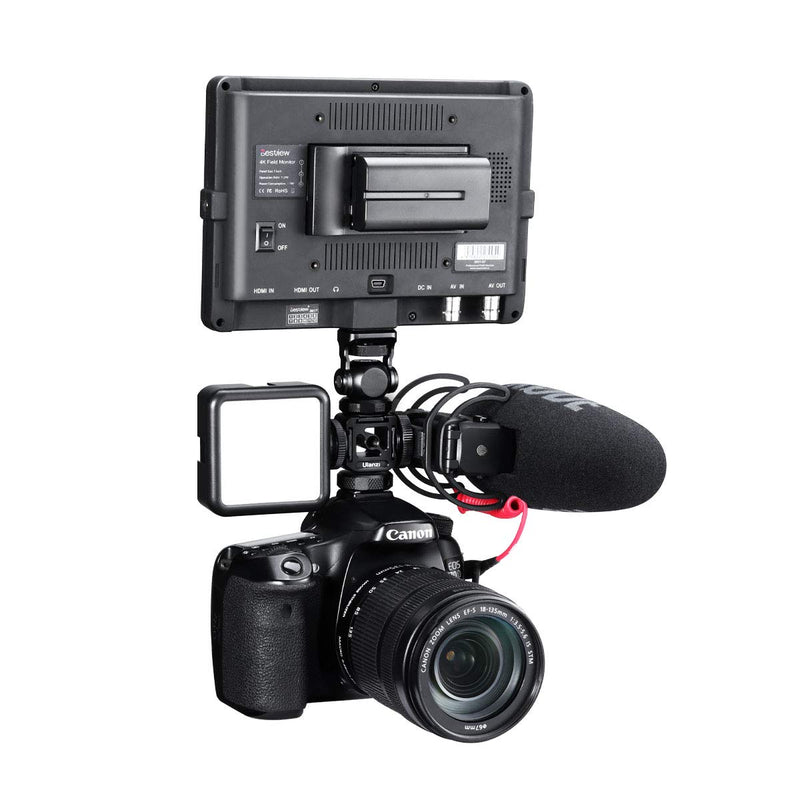 [Australia - AusPower] - ULANZI PT-12 Camera Hot Shoe Extension Bracket with Triple Cold Shoe Mounts for Microphone LED Video Light, 1/4'' Screw for Magic Arm, Aluminum Shoe Mount Compatible with Nikon Canon Sony Cameras 