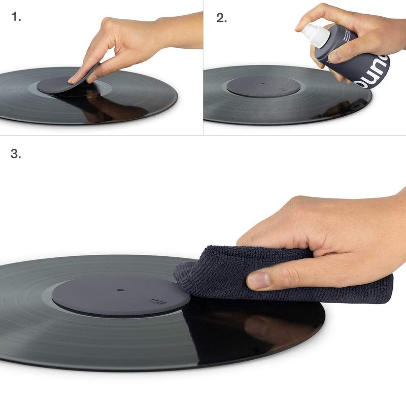 [Australia - AusPower] - Record Cleaning Solution - 6.75oz Vinyl Record Cleaner Fluid, Vinyl Cleaner Cloth & Record Label Protector - Record Cleaning Kit 6.75 oz 