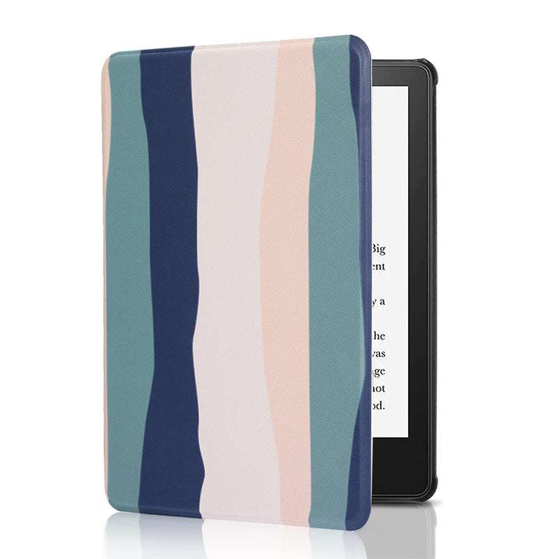 [Australia - AusPower] - SCSVPN Case for 6.8'' Kindle Paperwhite 11th Generation 2021 Release and Kindle Paperwhite Signature Edition - Slim Premium Durable PU Leather Cover with Hand Strap, Auto Sleep/Wake - Colorful Blue 