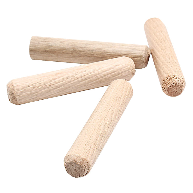 [Australia - AusPower] - 120pcs Hardwood Wood Dowel Pins, 3/8" x 2" Fluted Wood Dowels Rods Crafts Dowel Pegs for Woodworking Furniture Door Arts and Crafts DIY Projects, Straight Grooved 3/8" x 2" 