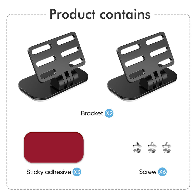 [Australia - AusPower] - Rear Camera Holder,(Adhesive-2PCS) Universal Back Windshield Backup Camera Mount,Rear View Camera Bracket,Rear Window Camera Mount,Dash Cam Mirror Camera Reverse Camera Mount 