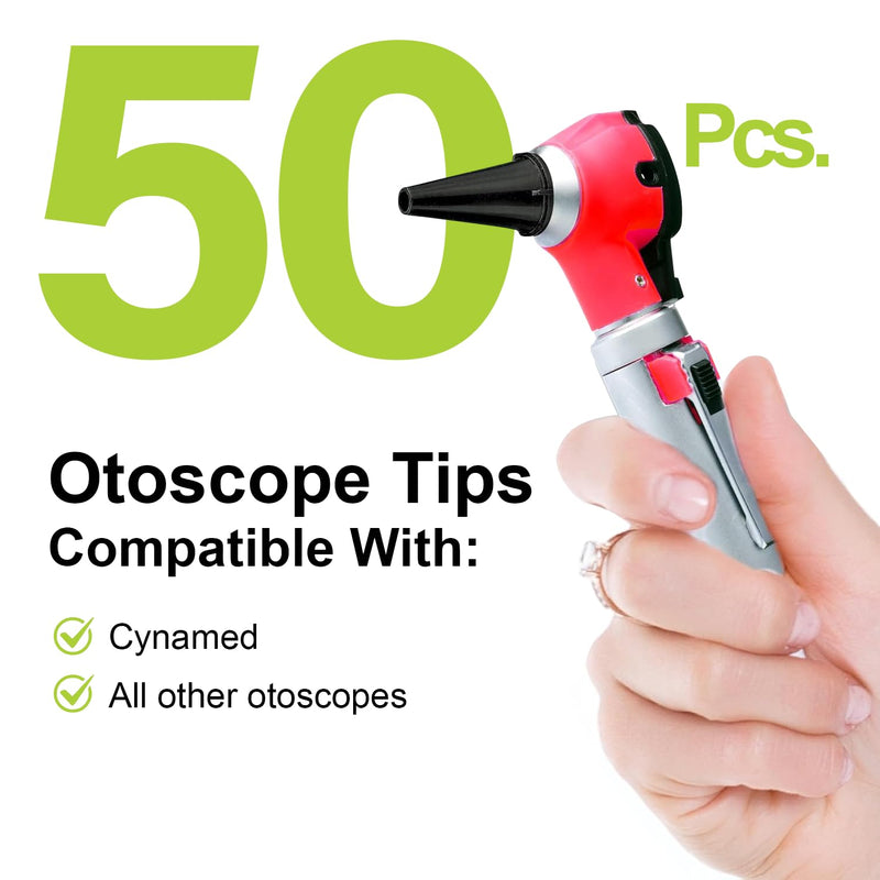 [Australia - AusPower] - CynaMed Disposable Otoscope Covers (50-Pack) – Plastic Specula Tips, 2.5mm & 4mm Speculum for Otoscope 