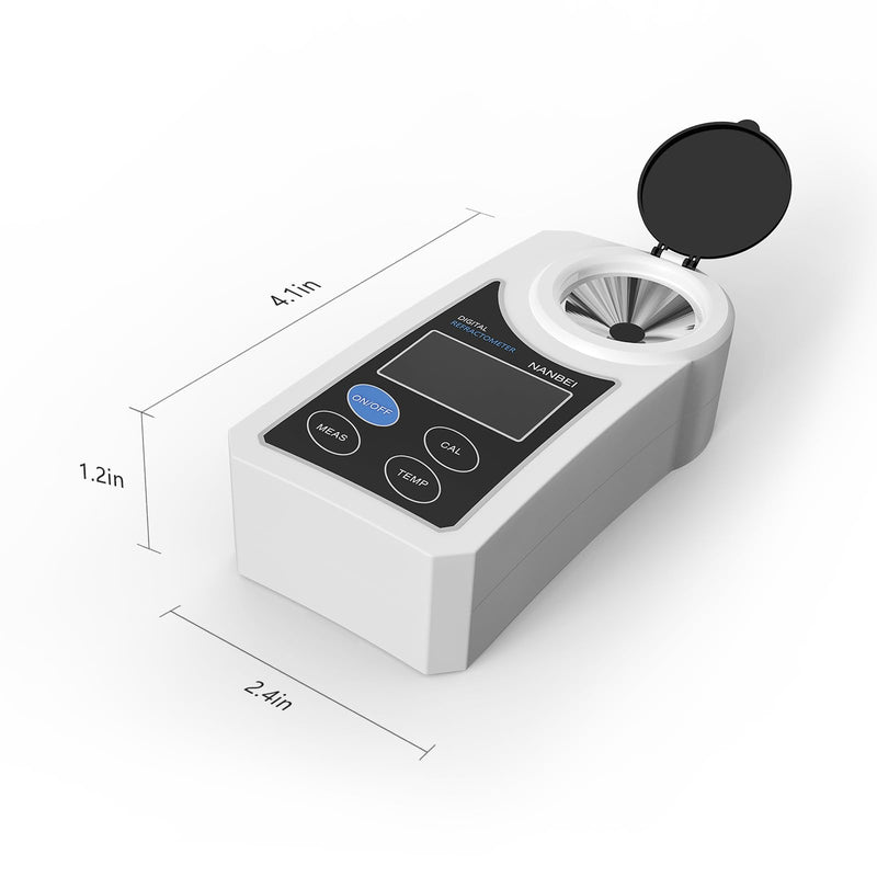 [Australia - AusPower] - 0-55% Digital brix Refractometer with ATC, Portable Refractometer,±0.5 Precision,Refractive Index/Sugar Content Operation Mode Conversion,High Sensitivity,Zero Correction 
