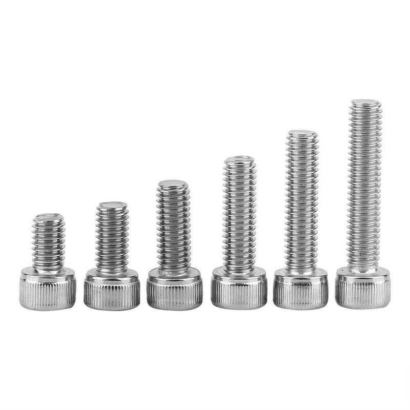 [Australia - AusPower] - 120Pcs M6 Stainless Steel Hex Socket Head Bolts Screws Nuts Washers Assortment Kit Used in The Home and Office Appliance 