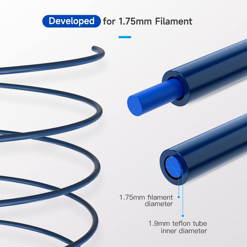 Creality Official Capricorn Bowden Tubing 3M, PTFE Teflon Tube Support 1.75mm Filament Heat Resistant High Lubrication Low Friction for Ender-3/3 Pro / 3 Max / 3 V2 / Ender-5 Series/CR-10 Series