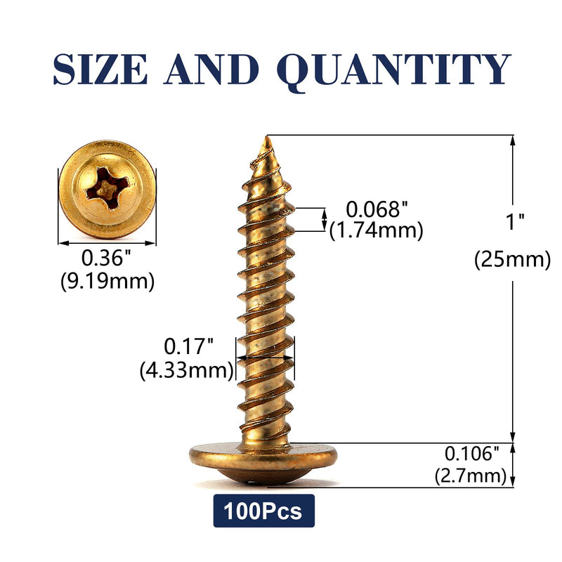 [Australia - AusPower] - #8 x 1" Wood Screw 100Pcs Alloy Steel Standard Thread Truss Head Fast Self Tapping by SG TZH #8 x 1" 100 