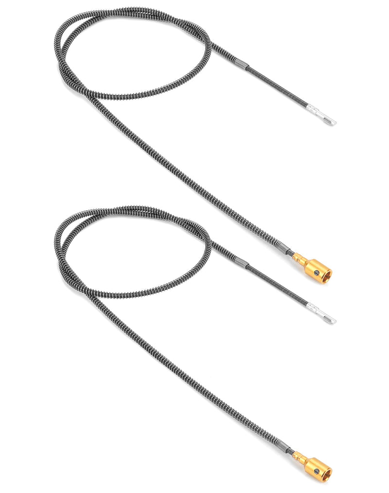 [Australia - AusPower] - QWORK 3.2ft Metal Flexible Inner Shaft Cable, 2 Pack Inner Flex Shaft Cable. 