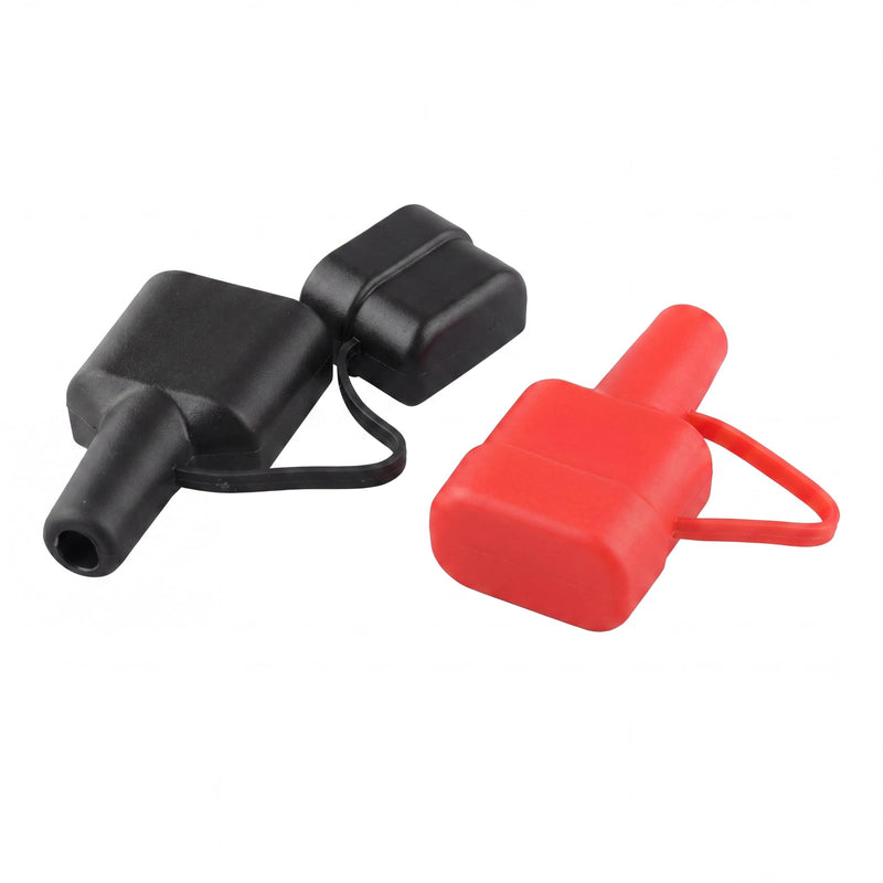 For Plug Rubber Cover, 50A Cable Connector Sheath Cover for (4 Pieces, Black) Pack of 4 Black