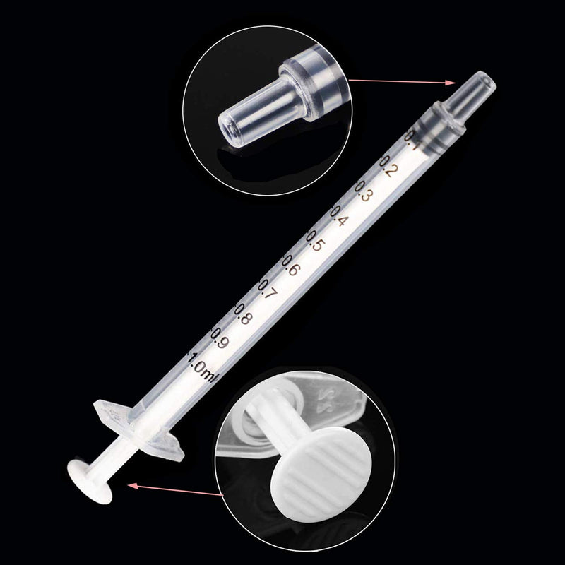 [Australia - AusPower] - 1ml Syringes with Caps (Pack of 50pcs) 
