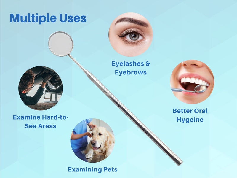 [Australia - AusPower] - Dental Mouth Mirror Pack of 10 with Stainless Steel Handle by Artman Instruments 