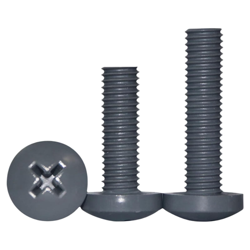 [Australia - AusPower] - PVC Metric Phillips Pan Head Screws with Nuts and Washers Set M3 M4 M5 Assortment Hardware Kit Total 470PCS Grey M3-M5 
